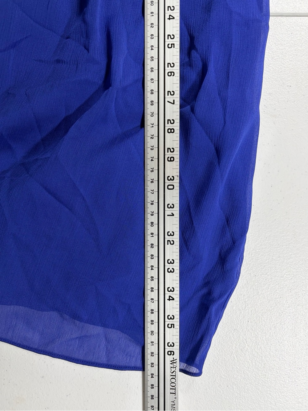 Royal Blue Sleeveless V-Neck Ruched Waist Mini Dress (2) - Picture 9 of 10